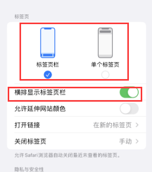 沁水iPhone授权维修分享Safari浏览器如何切换标签栏位置 